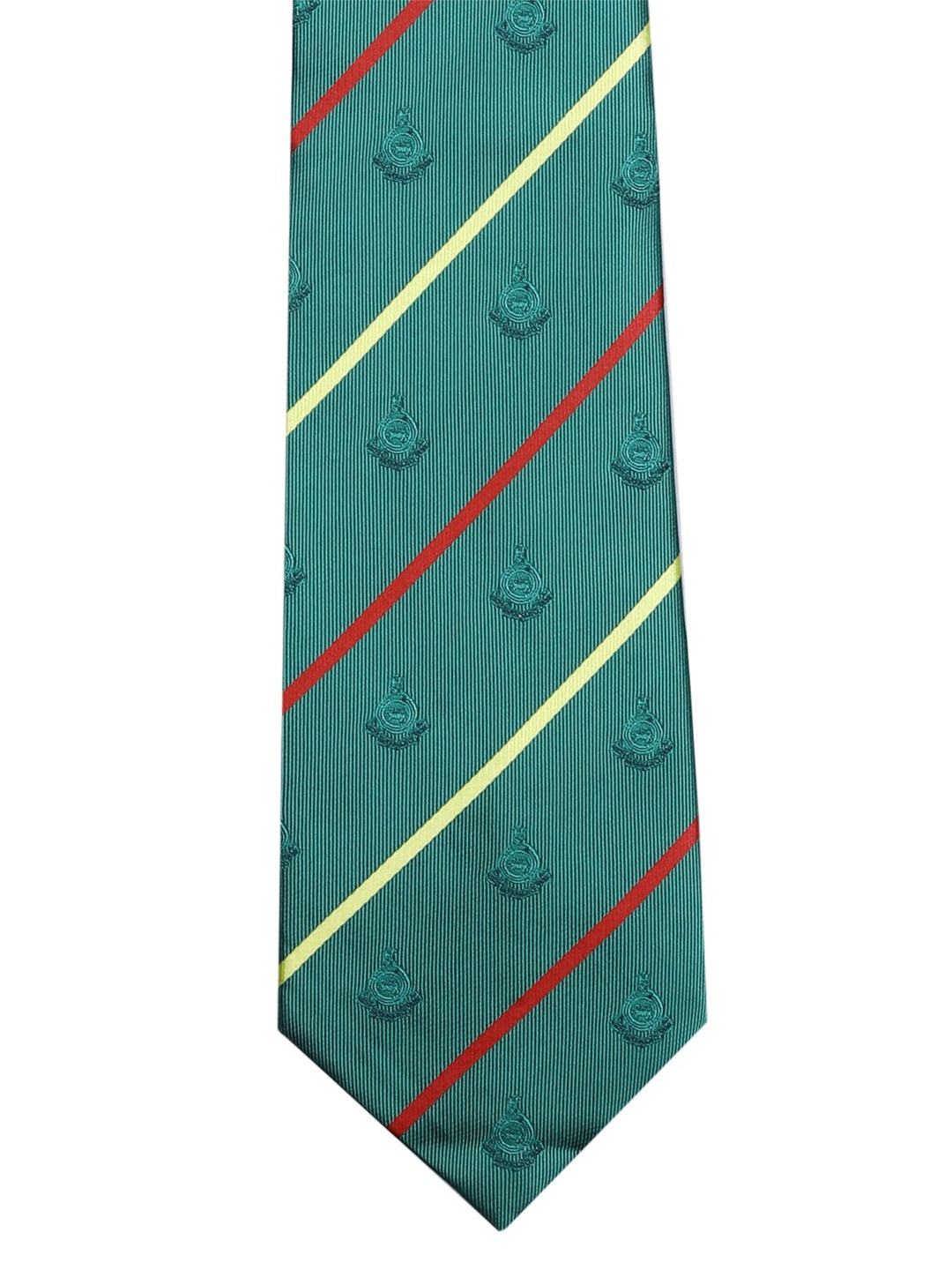

Tossido Men Green & Red Striped Broad Tie