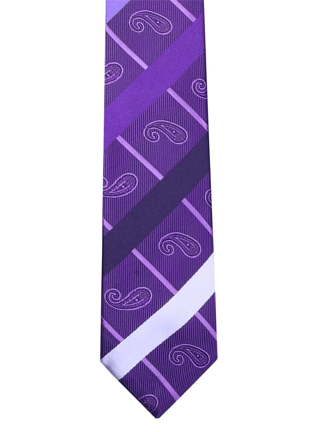 

Tossido Men Purple Woven Design Skinny Tie