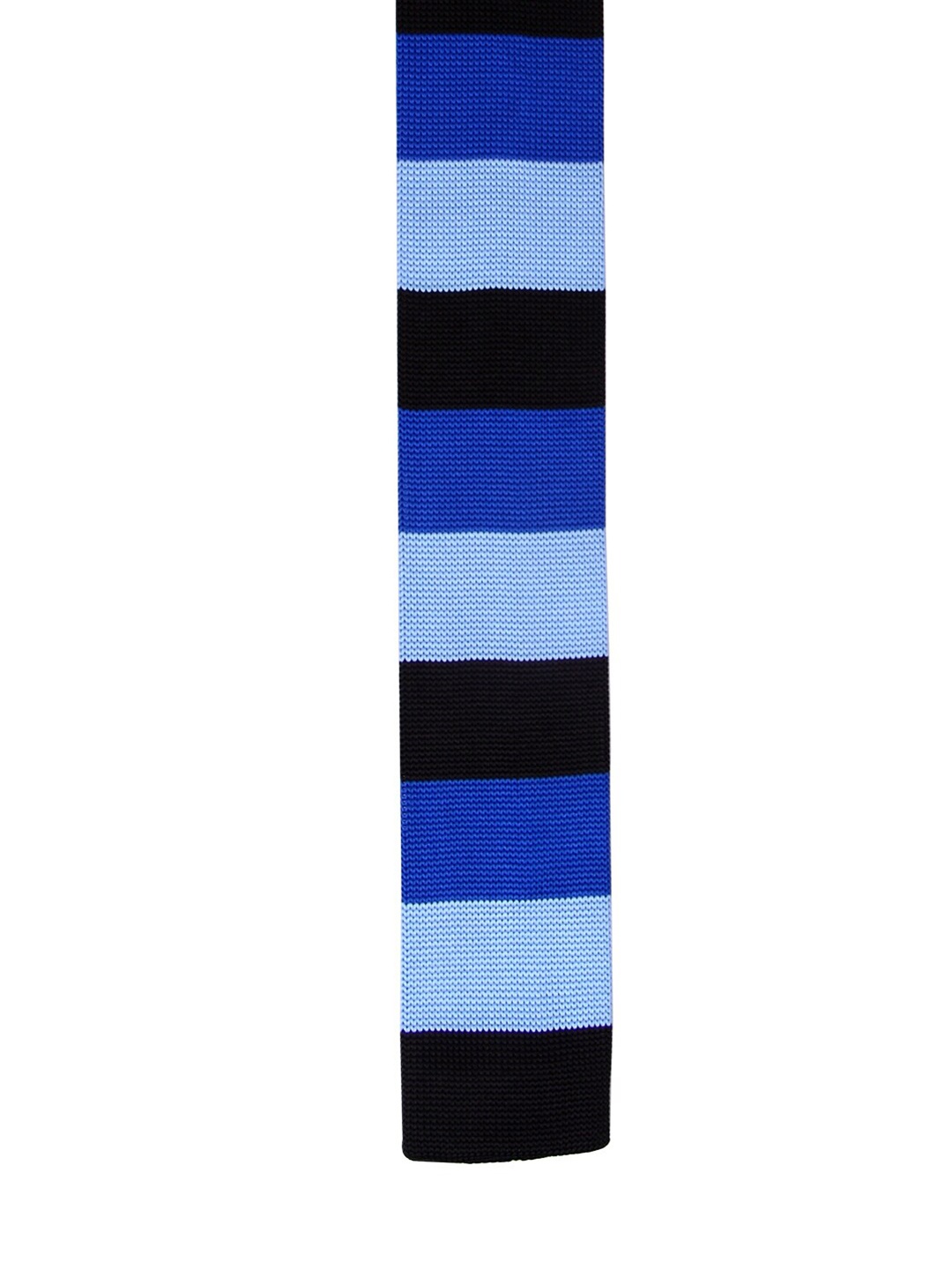 

Tossido Men Blue & Black Colourblocked Knitted Broad Tie