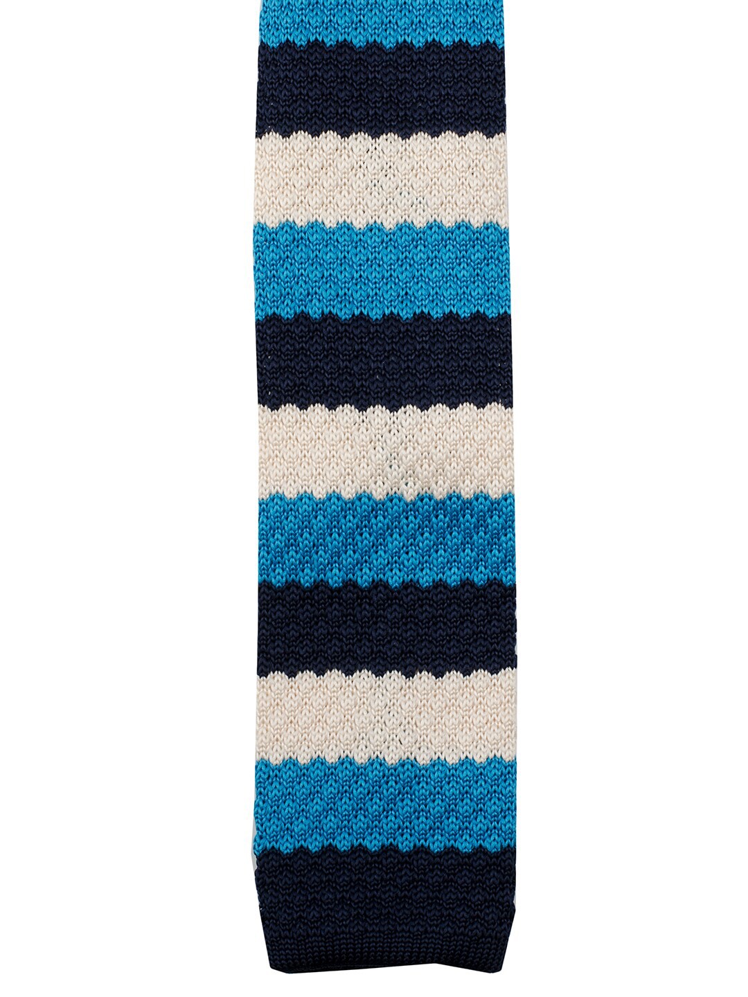 

Tossido Men Blue & Navy Blue Knitted Broad Tie