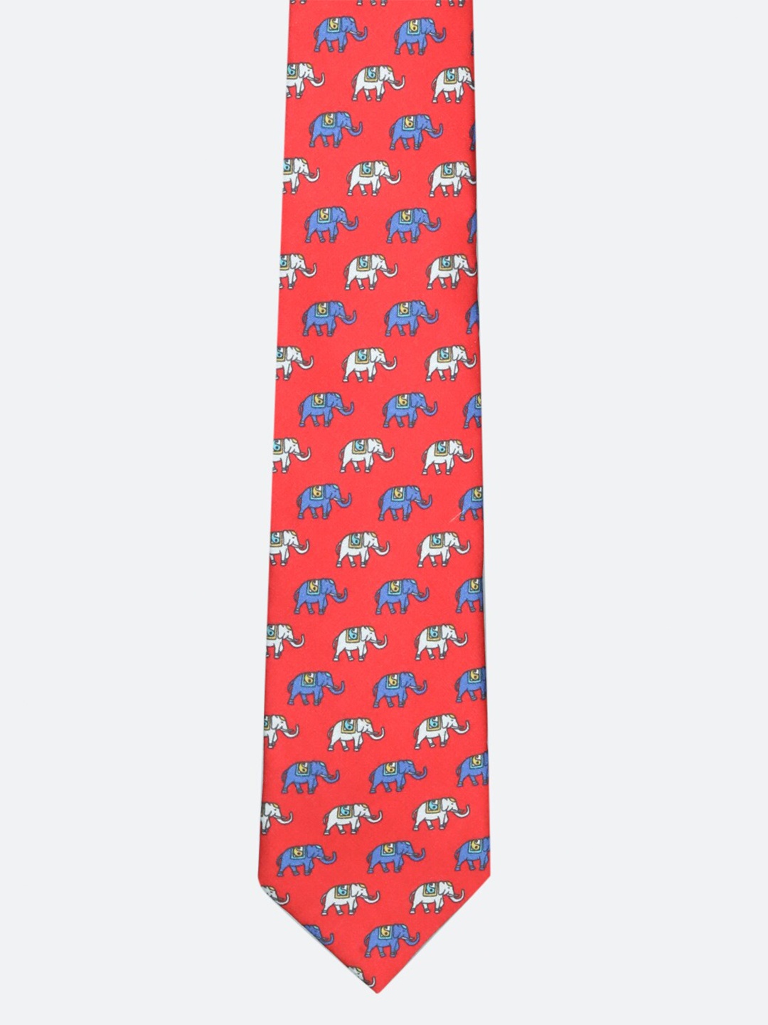 

Tossido Men Red & Grey Printed Slim Tie