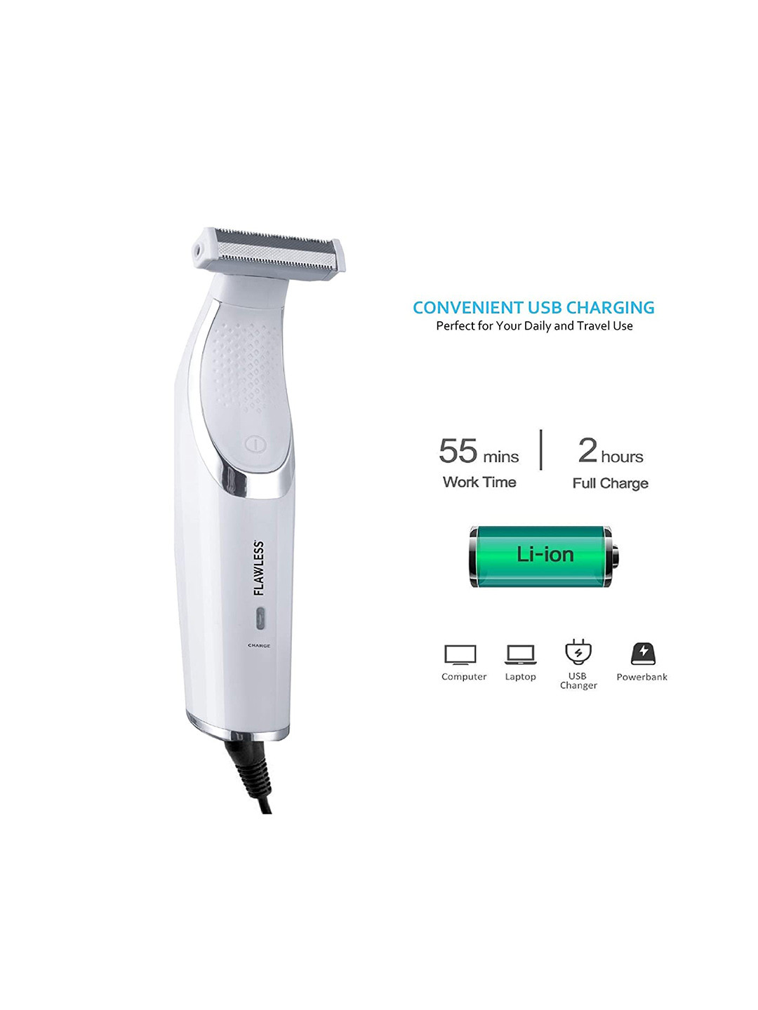 

PAINLESS Multifunction Body Hair Remover - White