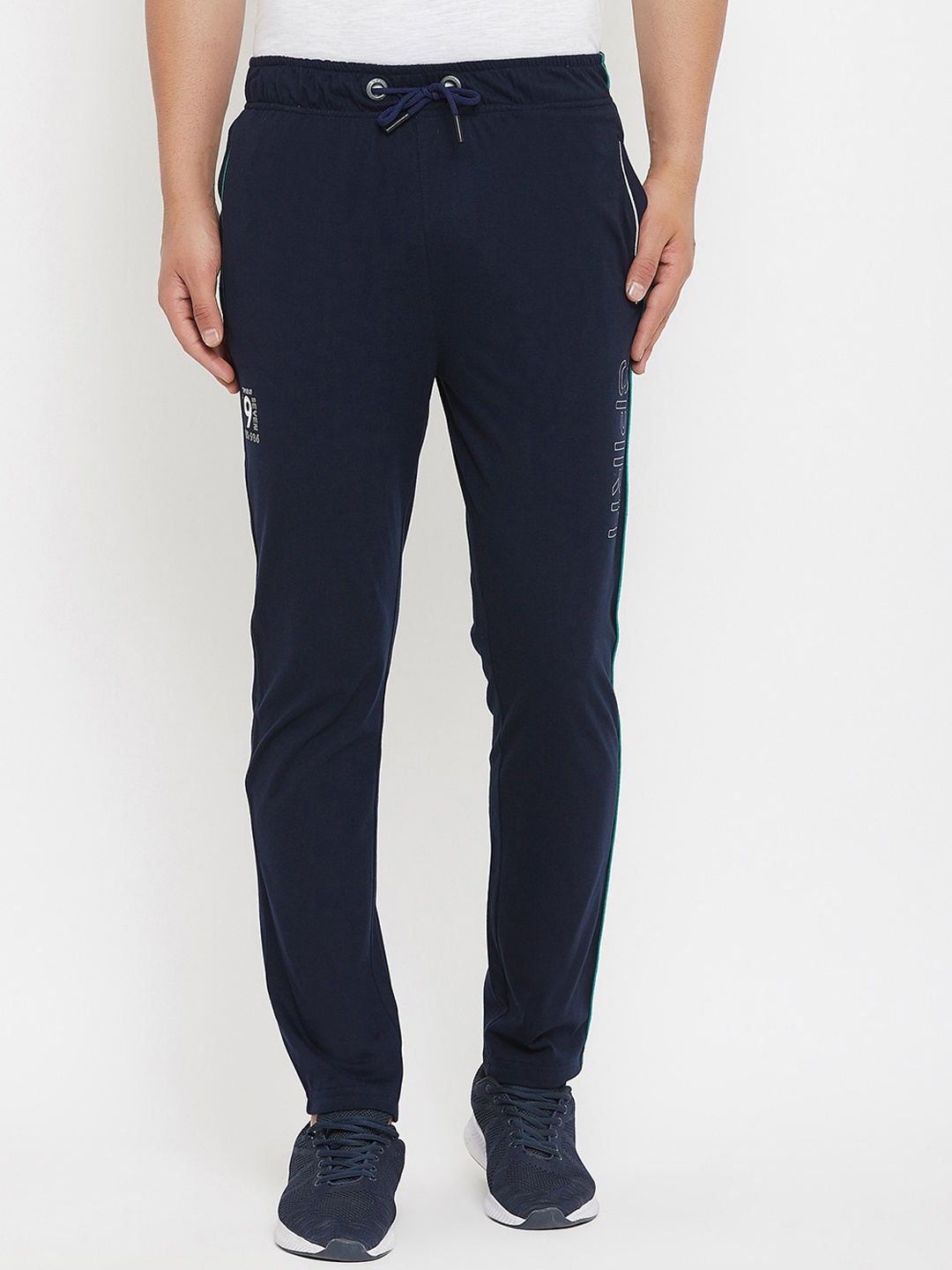 

Spirit Men Navy Blue Solid Pure Cotton Track Pants