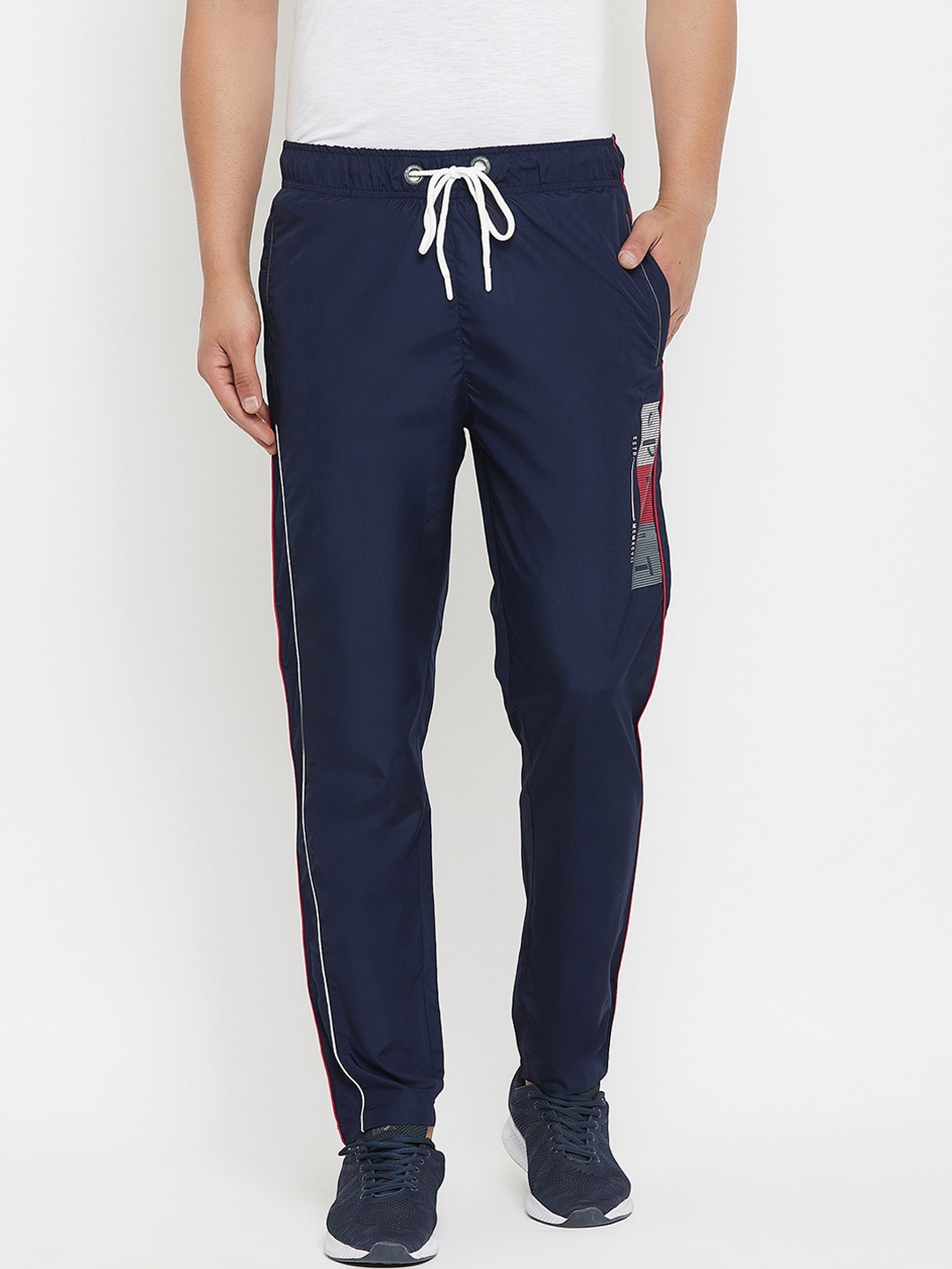 

Spirit Men Navy Blue & White Trackpants