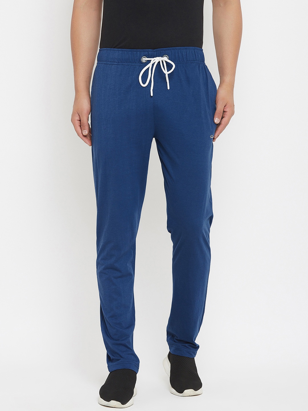 

Spirit Men Blue Solid Pure Cotton Track Pants
