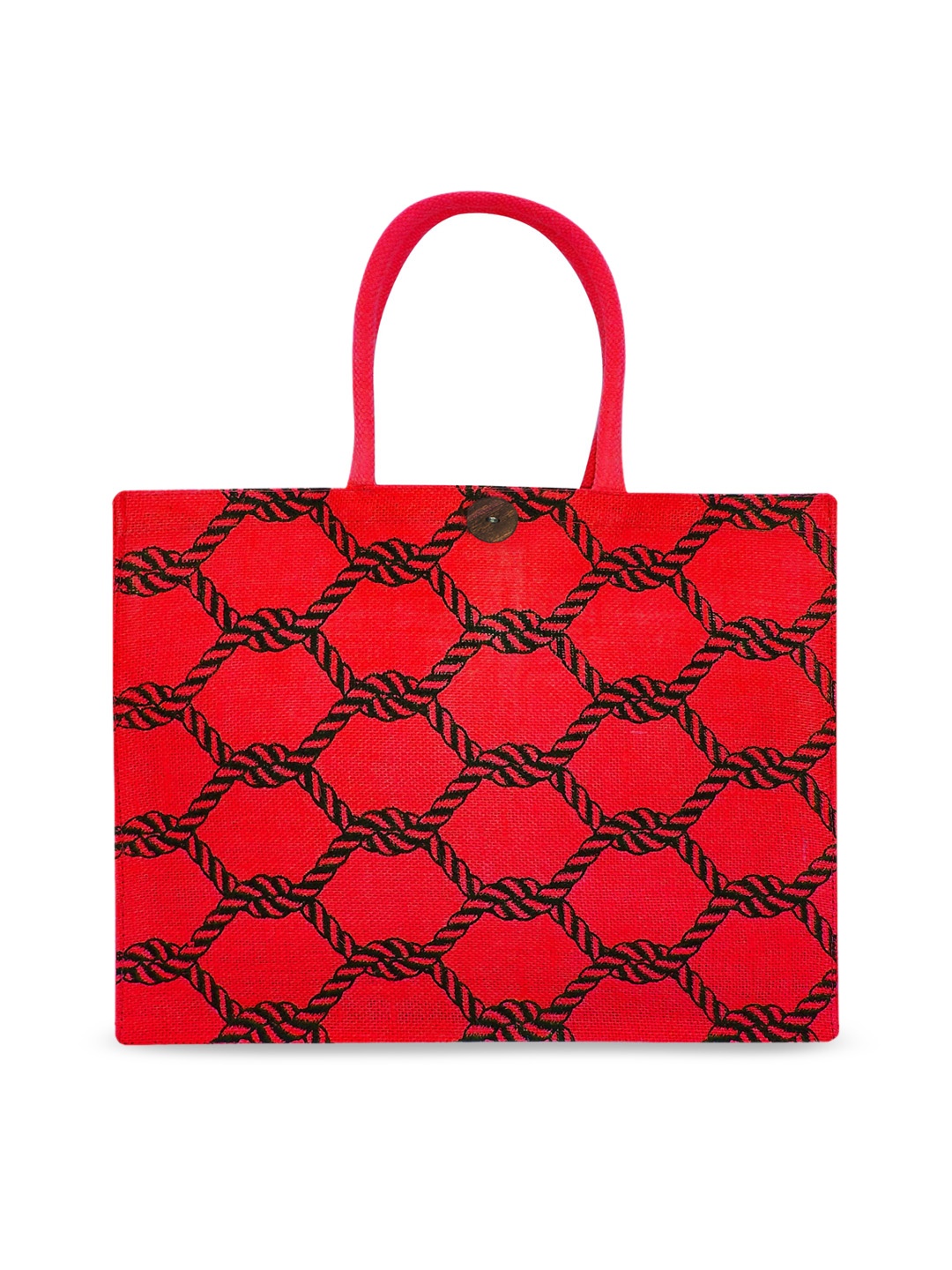 earthbags Red Printed Shopper Tote Bag