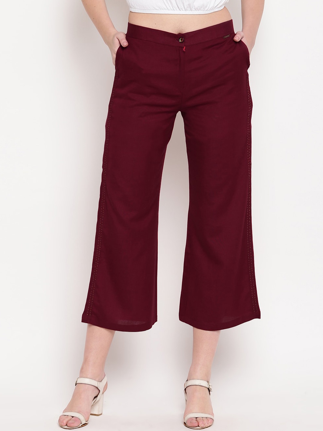 

Kvsfab Women Maroon Culottes Trousers