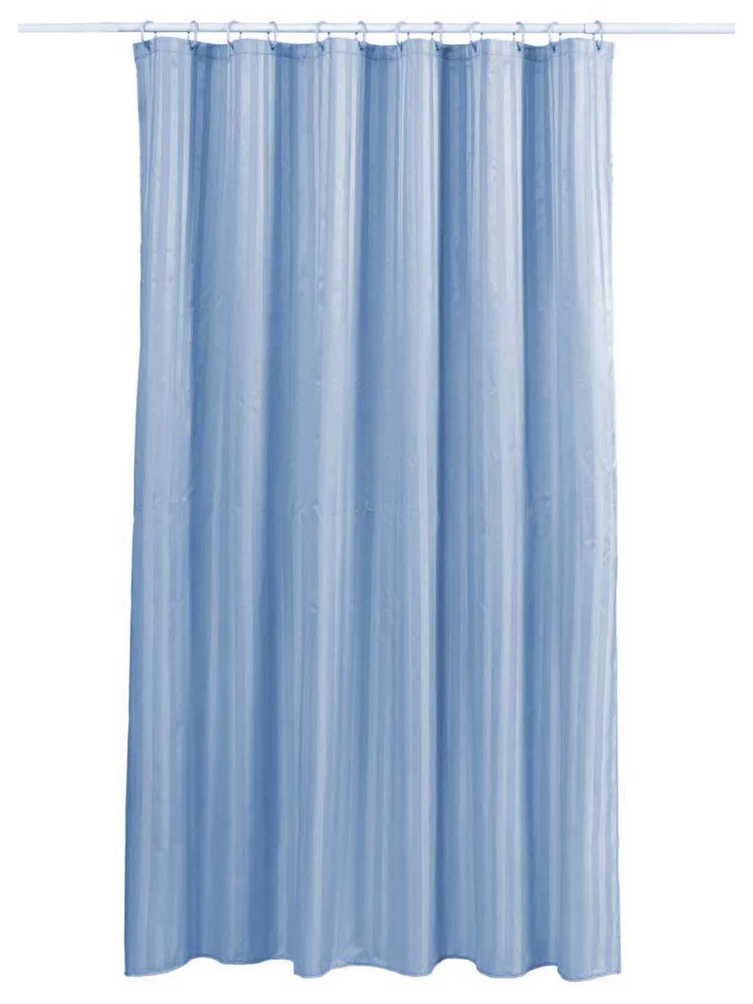 

OBSESSIONS Blue Striped Shower Curtain