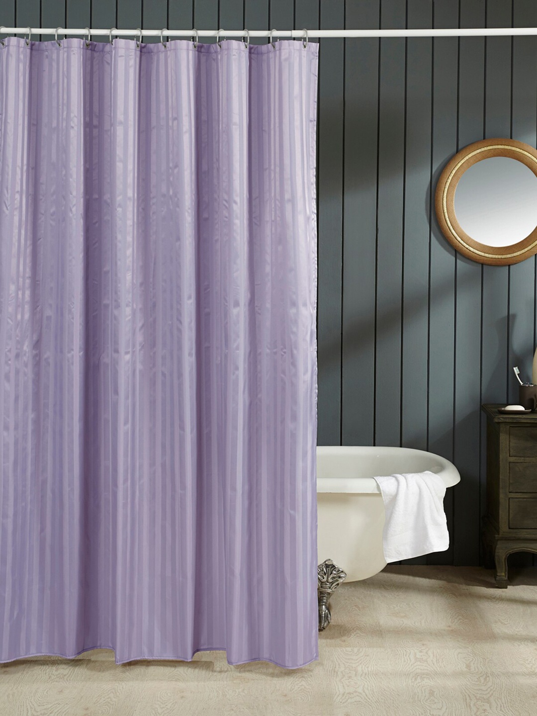

OBSESSIONS Grey Solid Shower Curtain