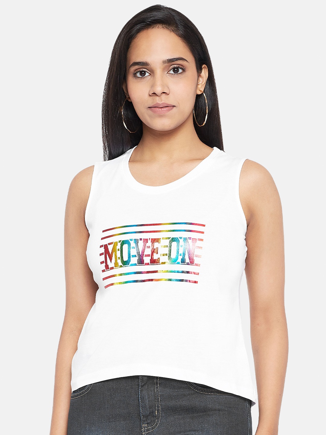 

People Off White Regular Top
