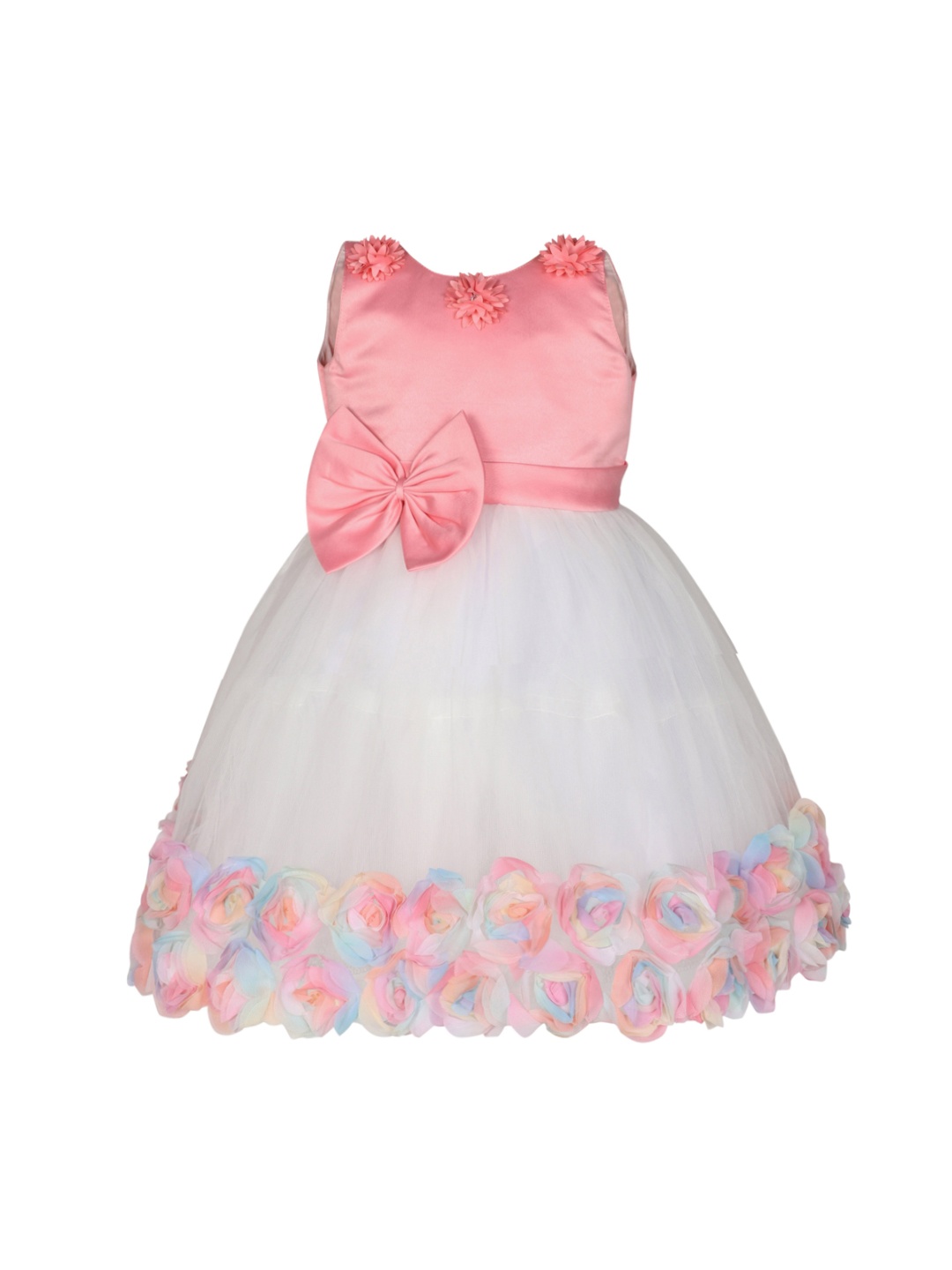 

The Magic Wand Peach-Coloured Georgette Dress