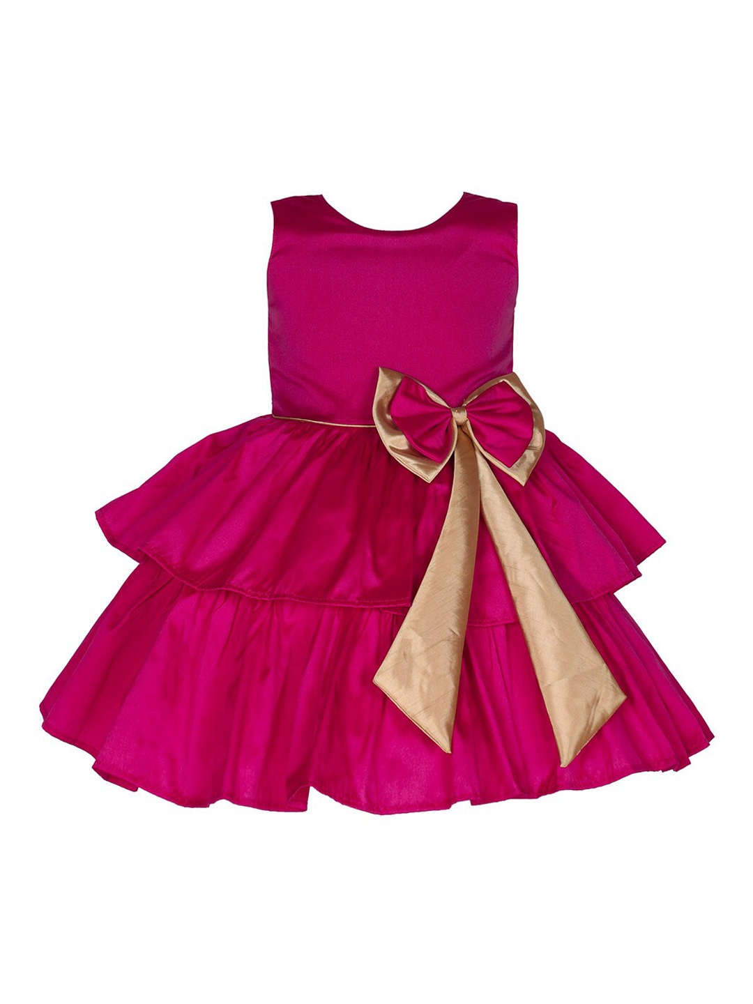 

The Magic Wand Fuchsia Satin Dress