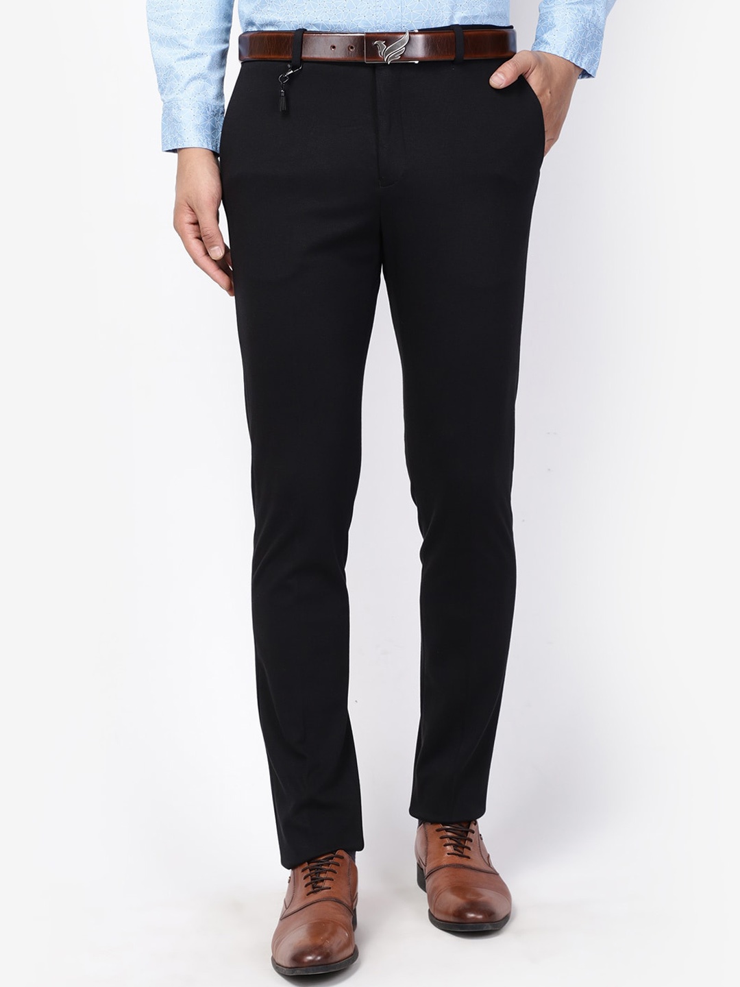 

Blackberrys Men Black Formal Trousers