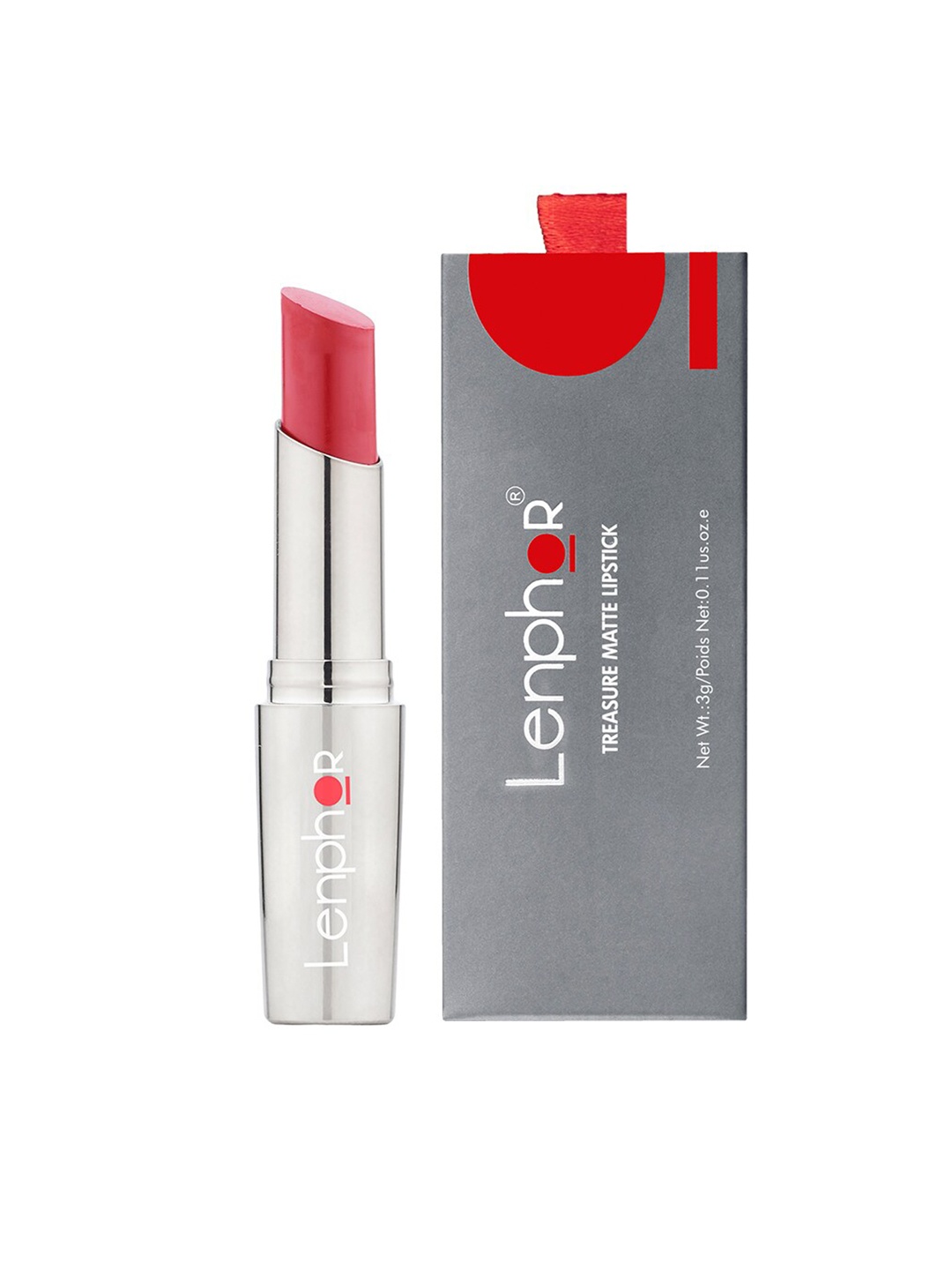 

Lenphor Treasure Matte Lipstick-Almond Coffee, Coffee brown