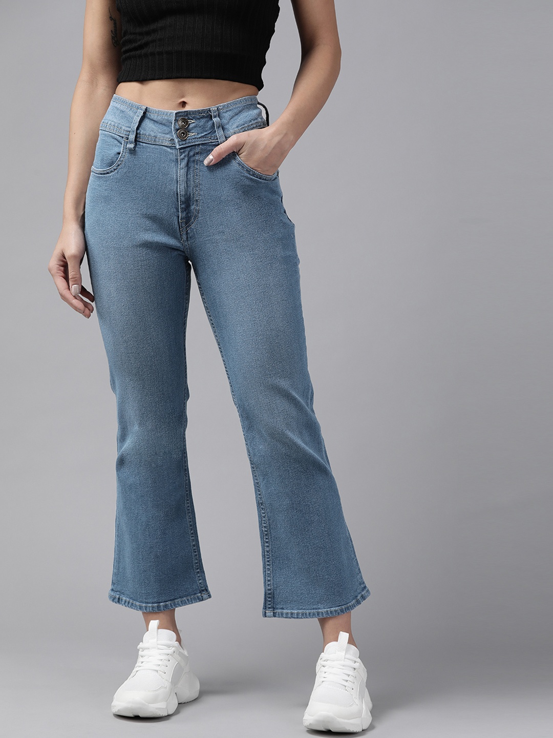 

Roadster Women Blue Slim Bootcut Fit High-Rise Stretchable Jeans