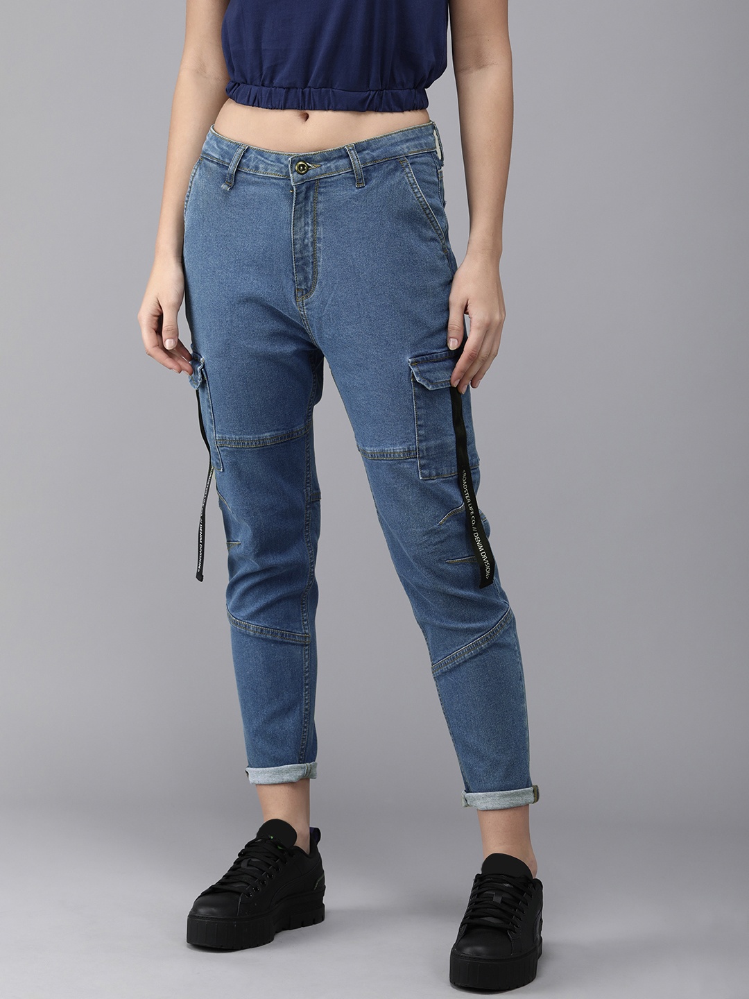 

Roadster Women Blue Boyfriend Fit Stretchable Jeans