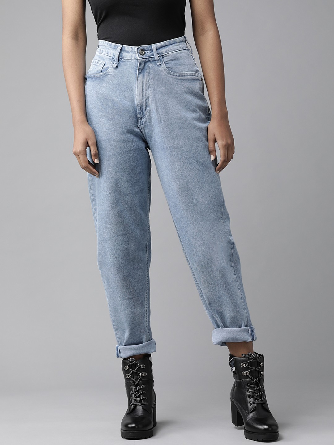 

Roadster Women Blue Slouchy Fit Light Fade Stretchable Jeans