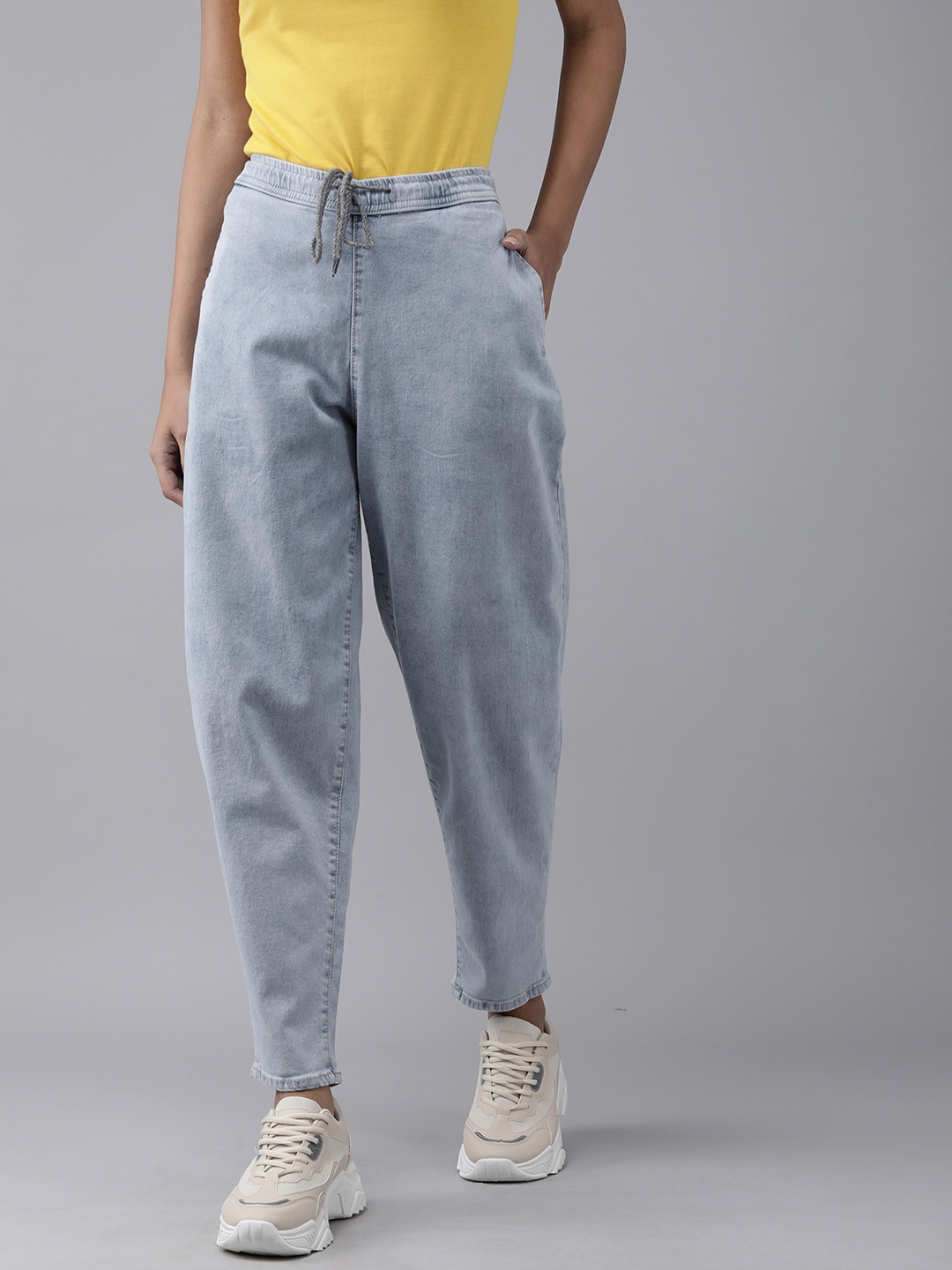 

Roadster Women Blue Slouchy Fit High-Rise Stretchable Jeans