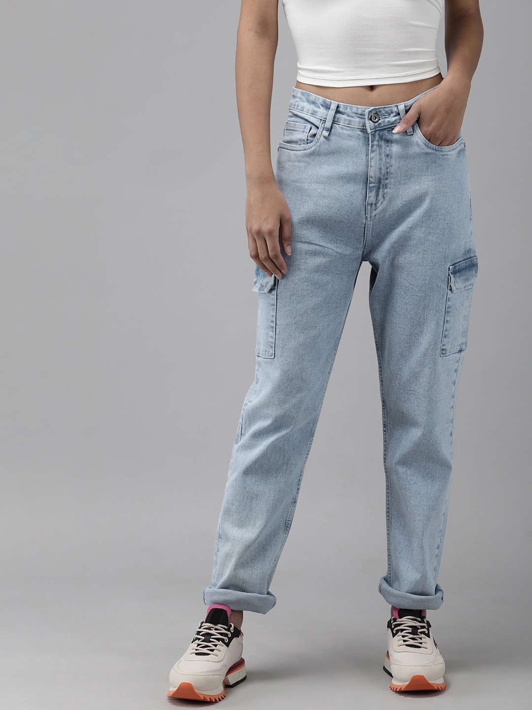 

Roadster Women Blue Boyfriend Fit Stretchable Jeans