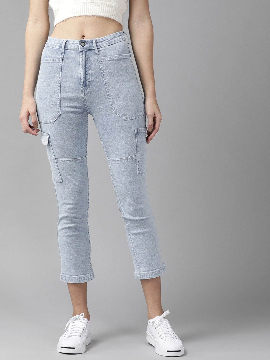 

Roadster Women Blue Skinny Fit Heavy Fade Stretchable Jeans