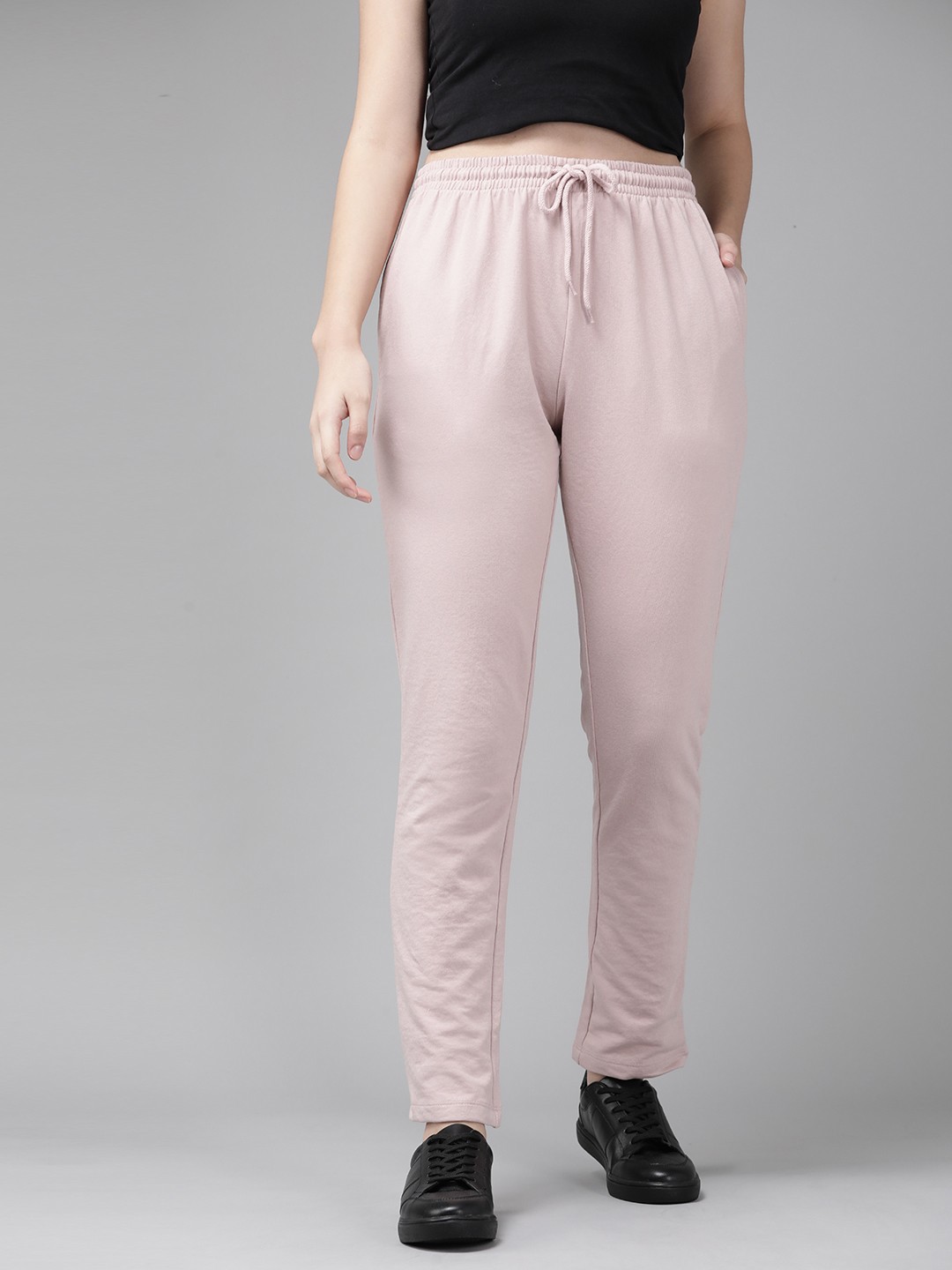 

Roadster Women Pink Solid Track Pants