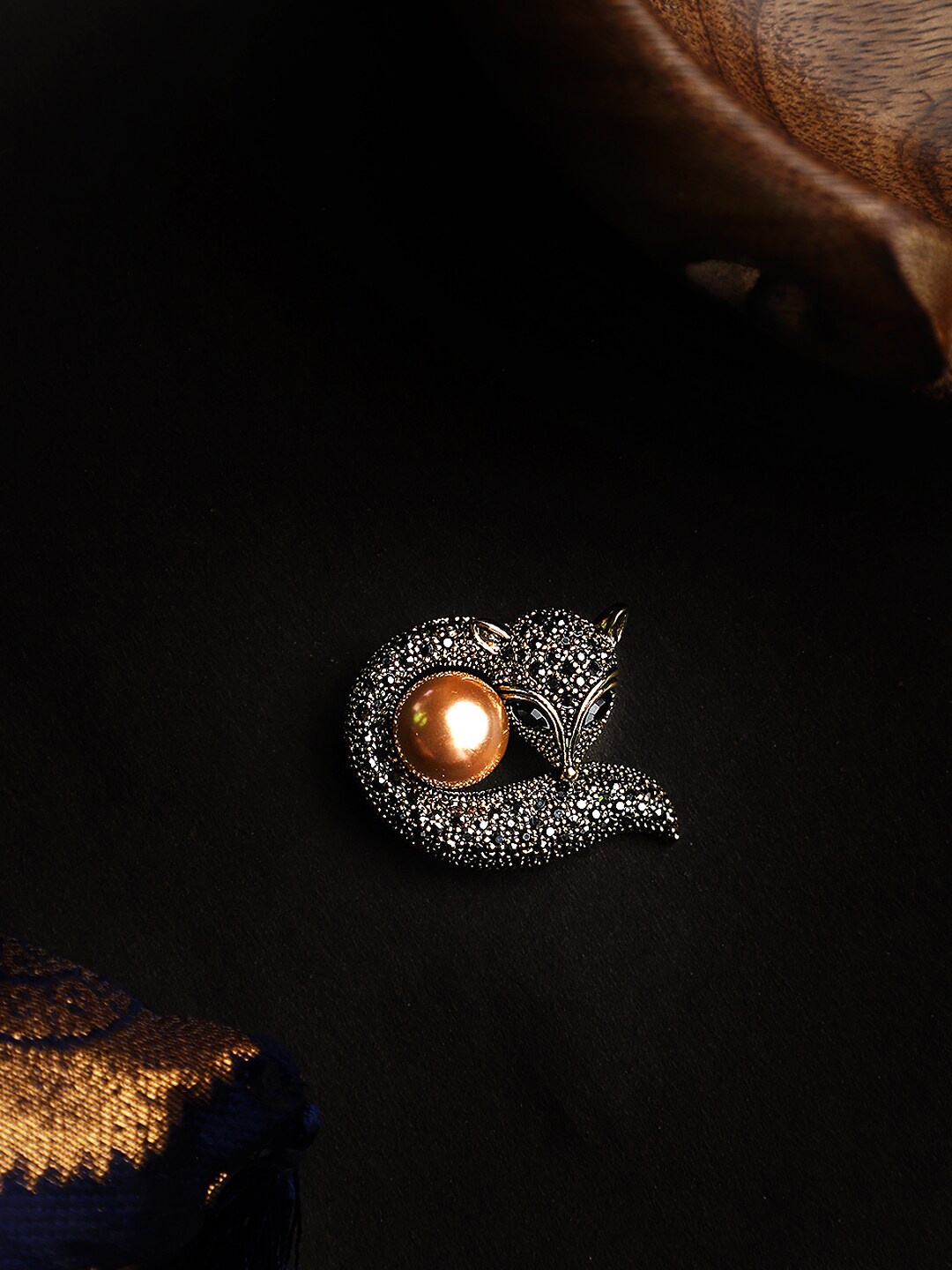 

Mali Fionna Women Gold-Toned & Silver-Toned Statement Brooch