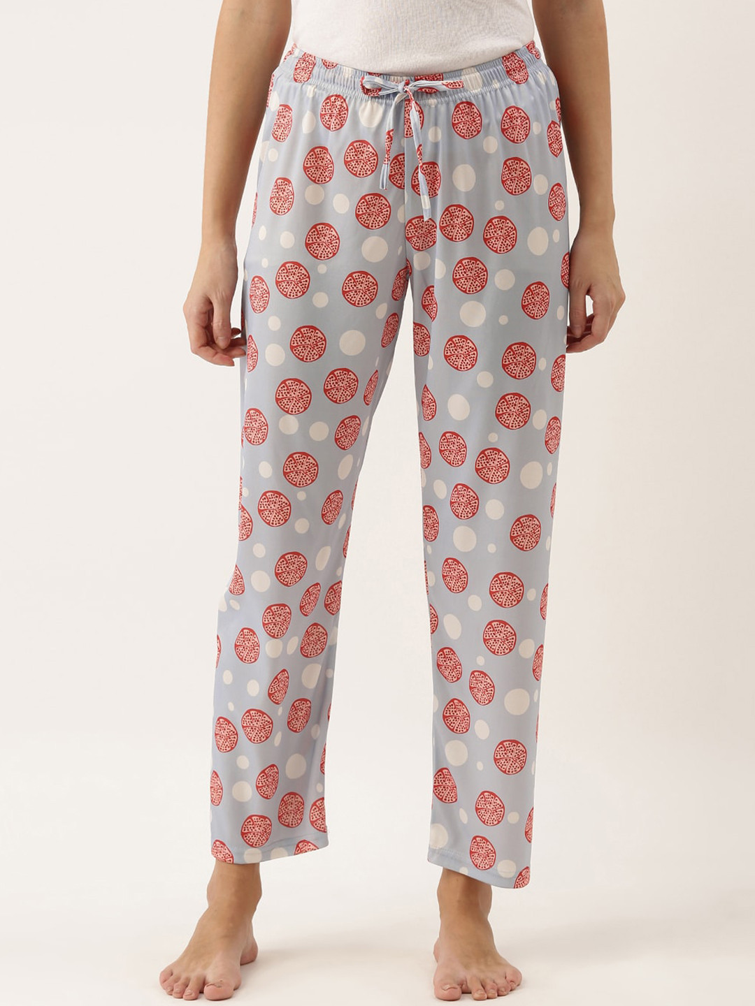 

Bannos Swagger Women Grey & Red Printed Lounge Pants