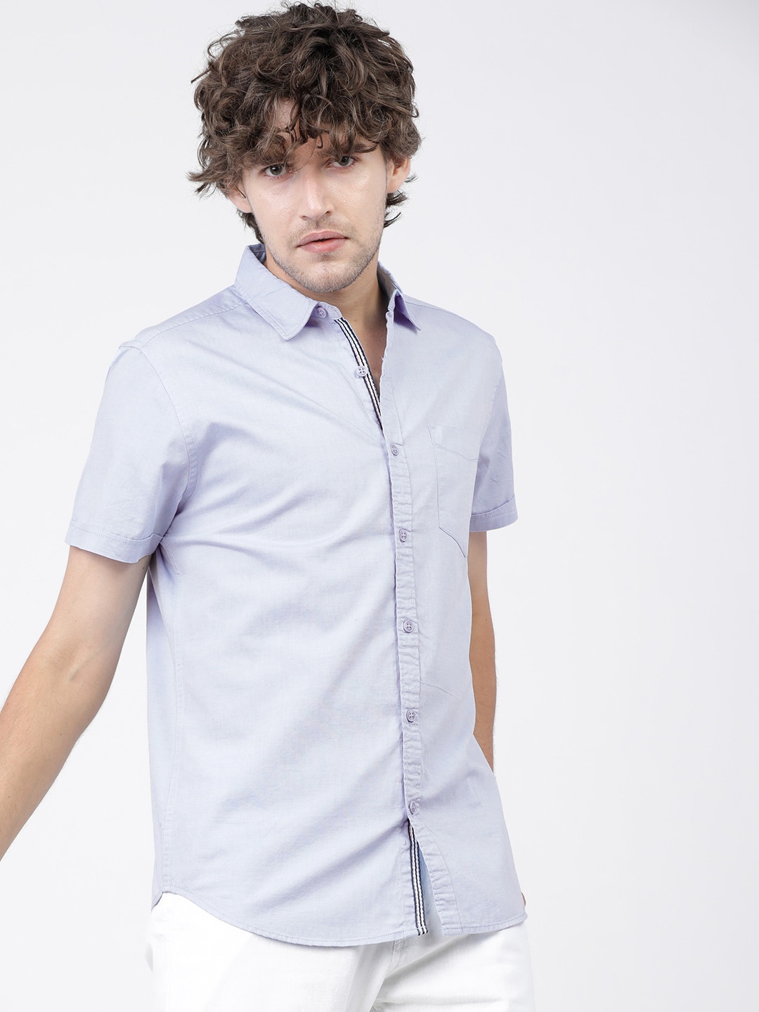 

LOCOMOTIVE Men Blue Slim Fit Casual Shirt