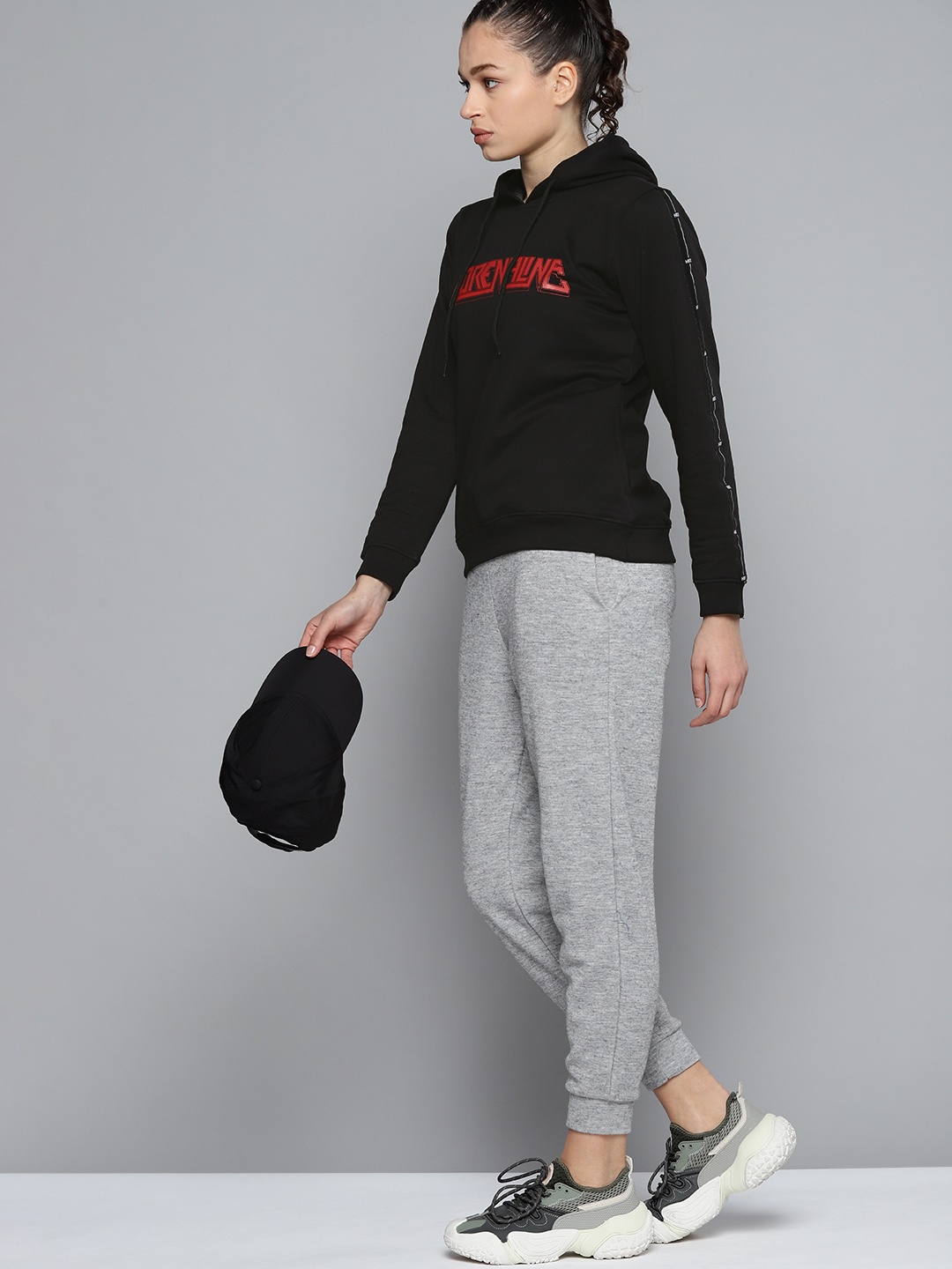 

HRX By Hrithik Roshan Women Black Rapid-Dry Solid Lifestyle Sweatshirt