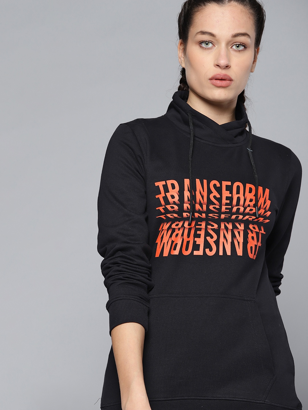 

HRX by Hrithik Roshan Women Black Printed Sweatshirt