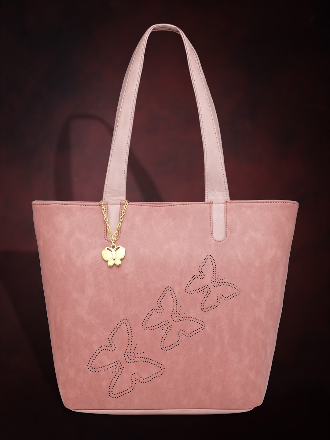 

Butterflies Pink Cut-Out Shoulder Bag