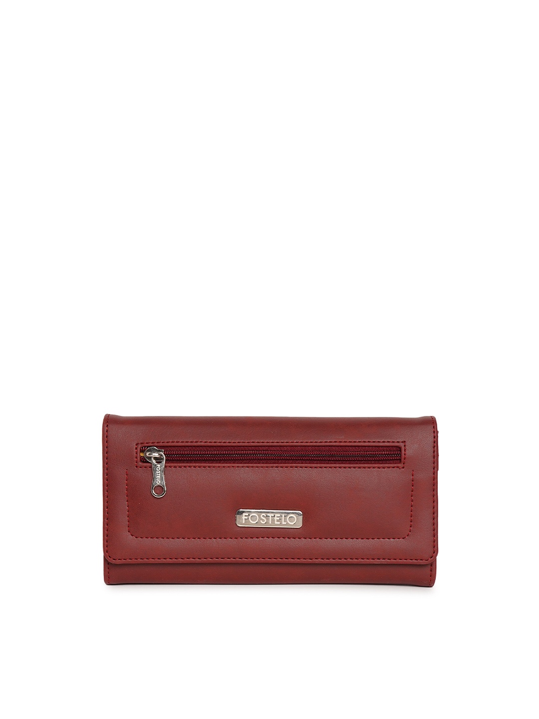 

Fostelo Maroon Foldover Clutch