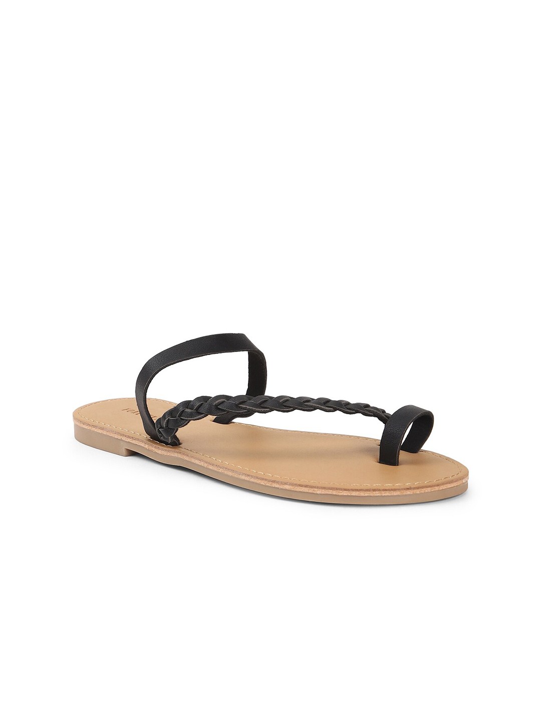 

FOREVER 21 Women Black One Toe Flats