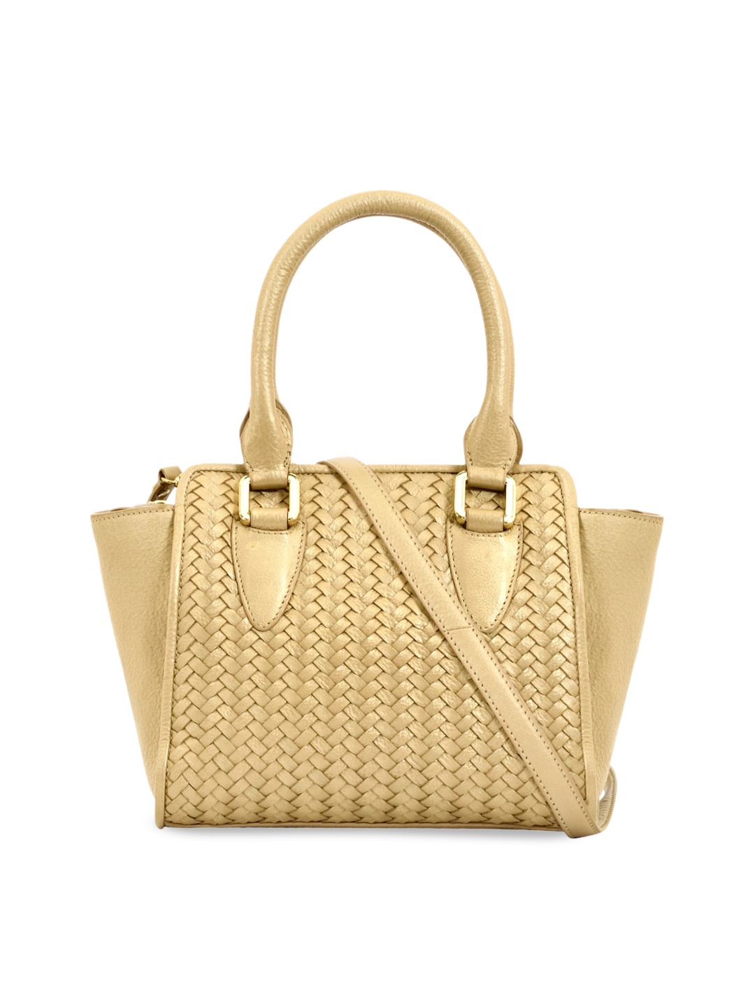 

Eske Women Gold-Toned Leather Swagger Handheld Bag