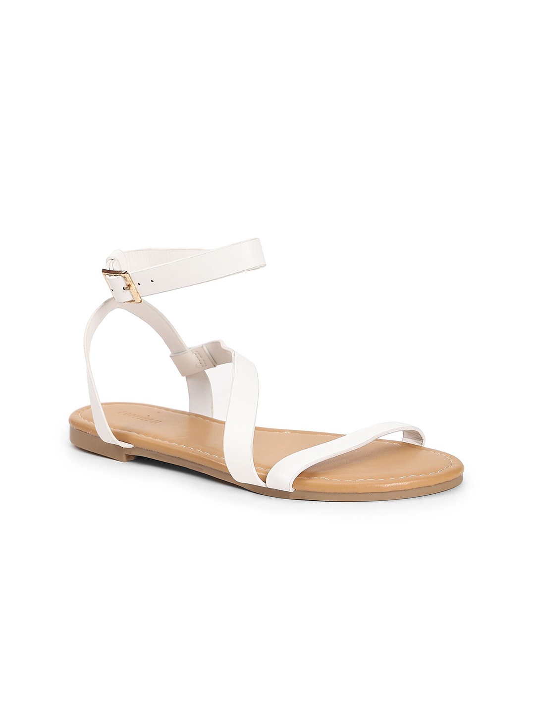 

FOREVER 21 Women White Gladiators Flats