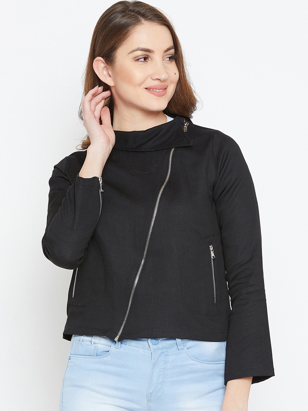 

Zastraa Women Black Lightweight Tailored Jacket