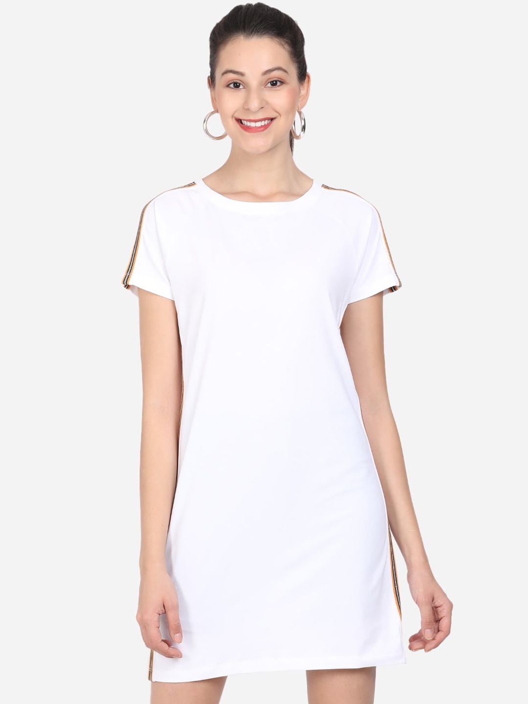 

BEVERLY BLUES White T-shirt Dress