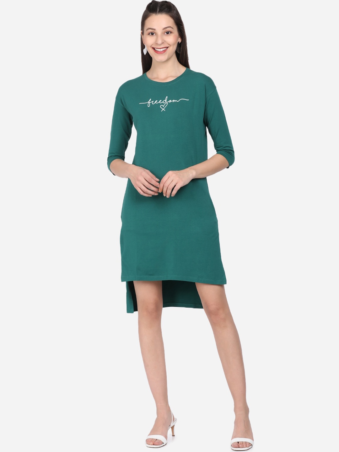 

BEVERLY BLUES Green T-shirt Dress