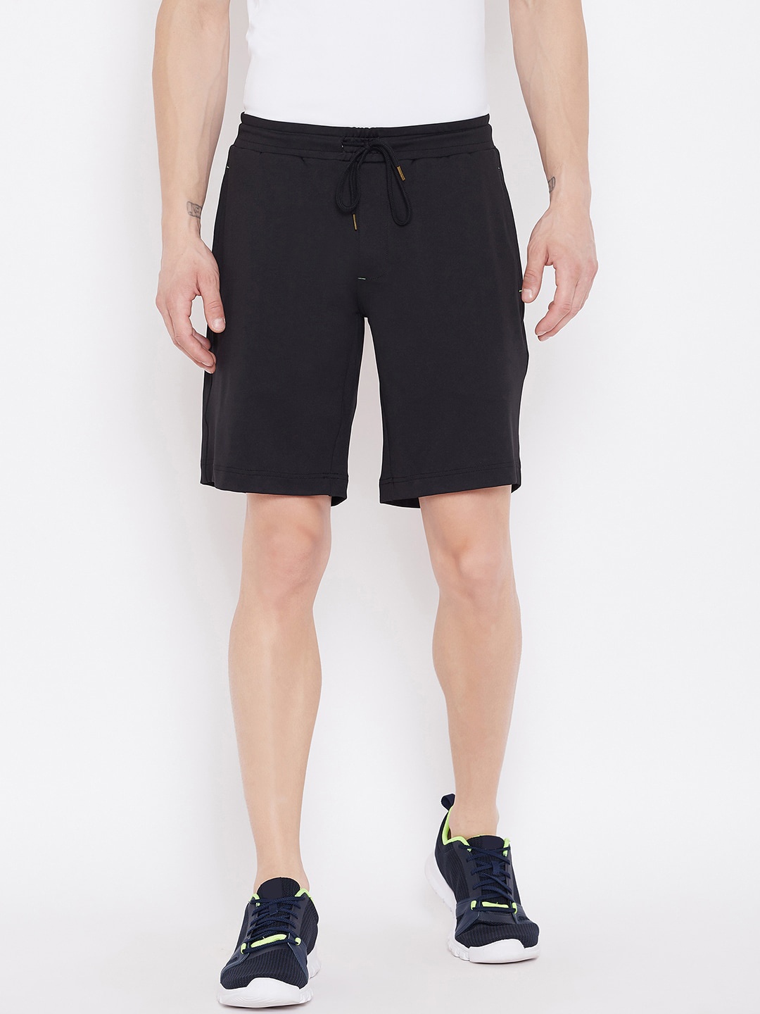 

JUMP USA Men Black Mid-Rise Sports Shorts