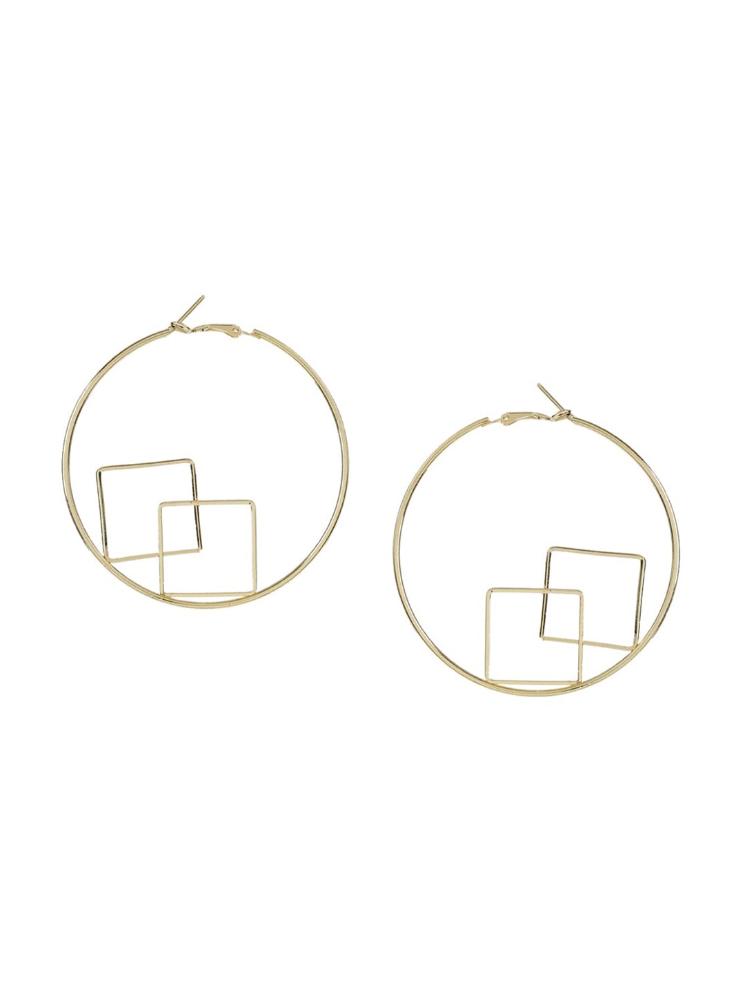 

Mali Fionna Gold-Toned Geometric Hoop Earrings