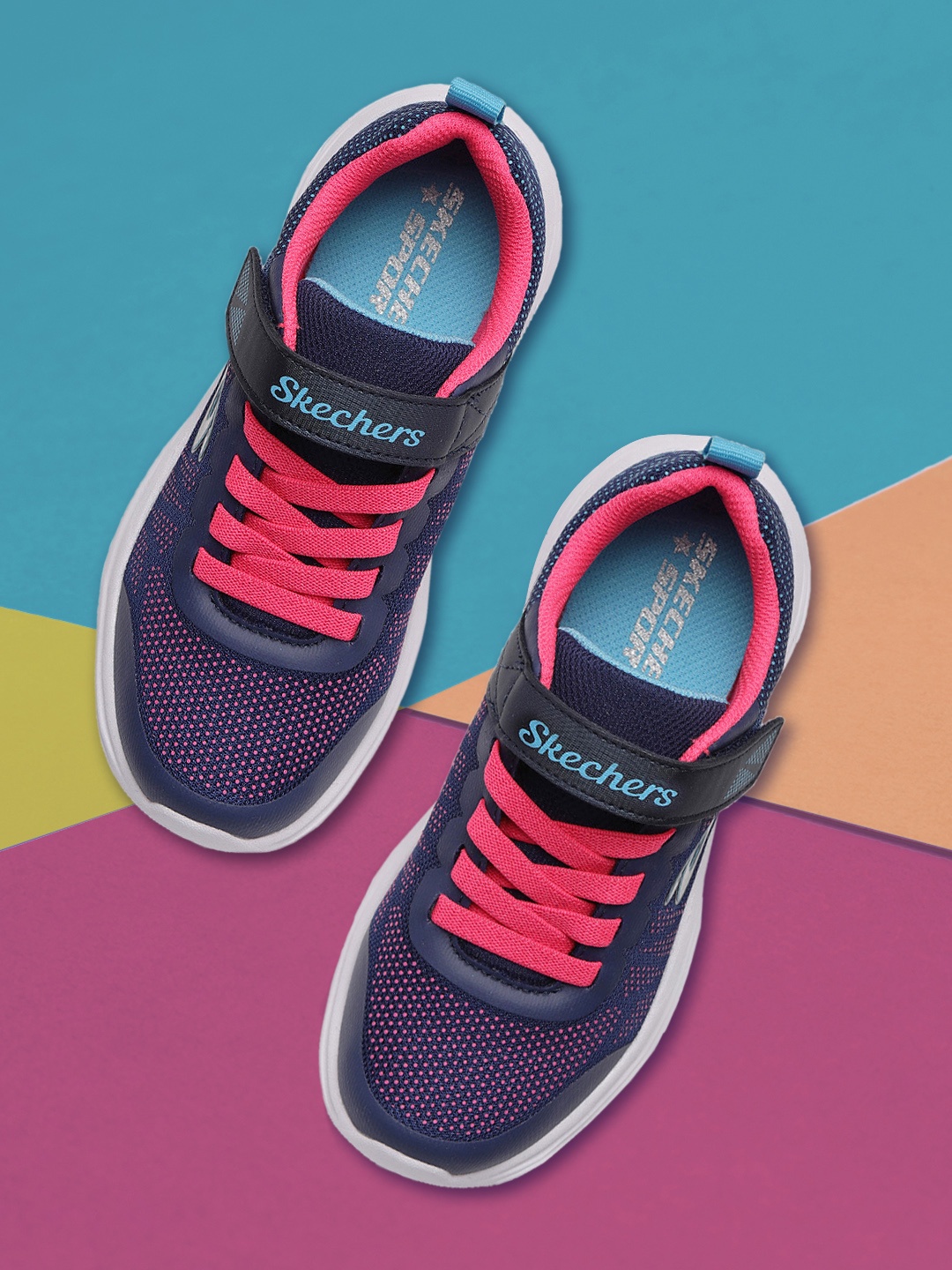 

Skechers Girls Navy Blue & Pink Dreamy Dancer - Radiant Rogue Sneakers