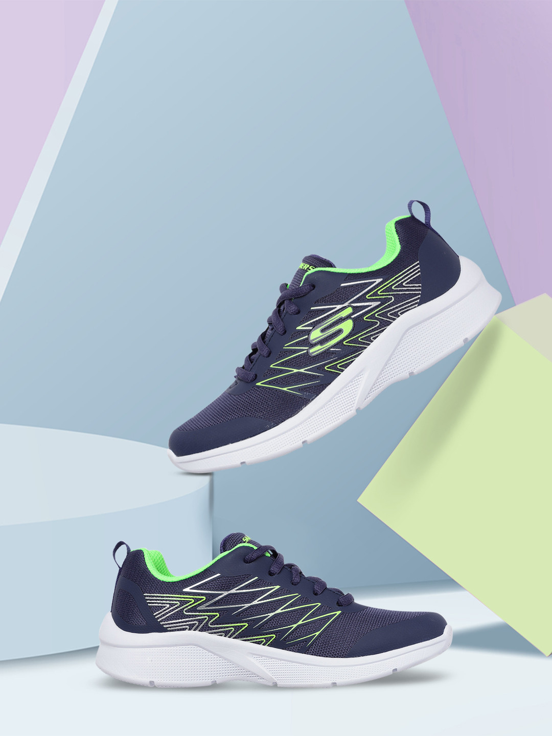 

Skechers Boys Navy Blue Textured Microspec Quick Sprint Sneakers