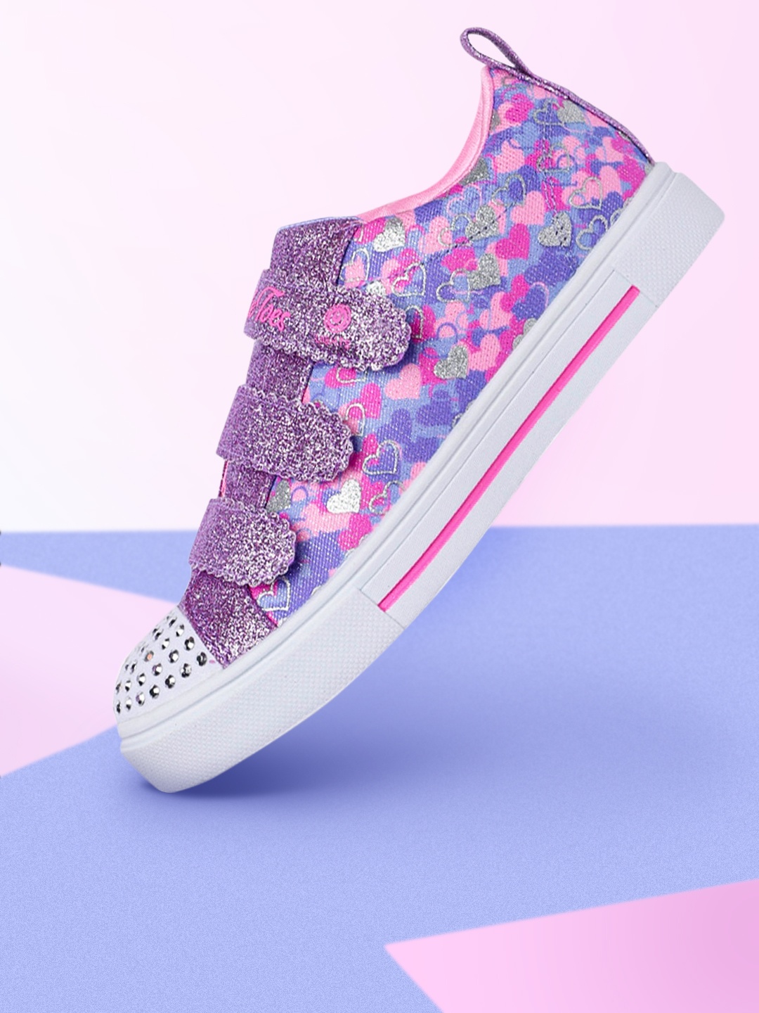 

Skechers Girls Purple Twinkle Sparks - Shining Heart Sneakers
