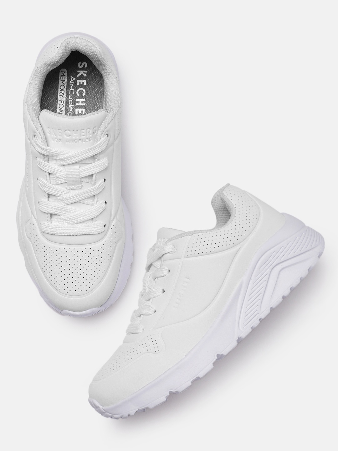 

Skechers Boys Air-Cooled Memory Foam Sneakers, White