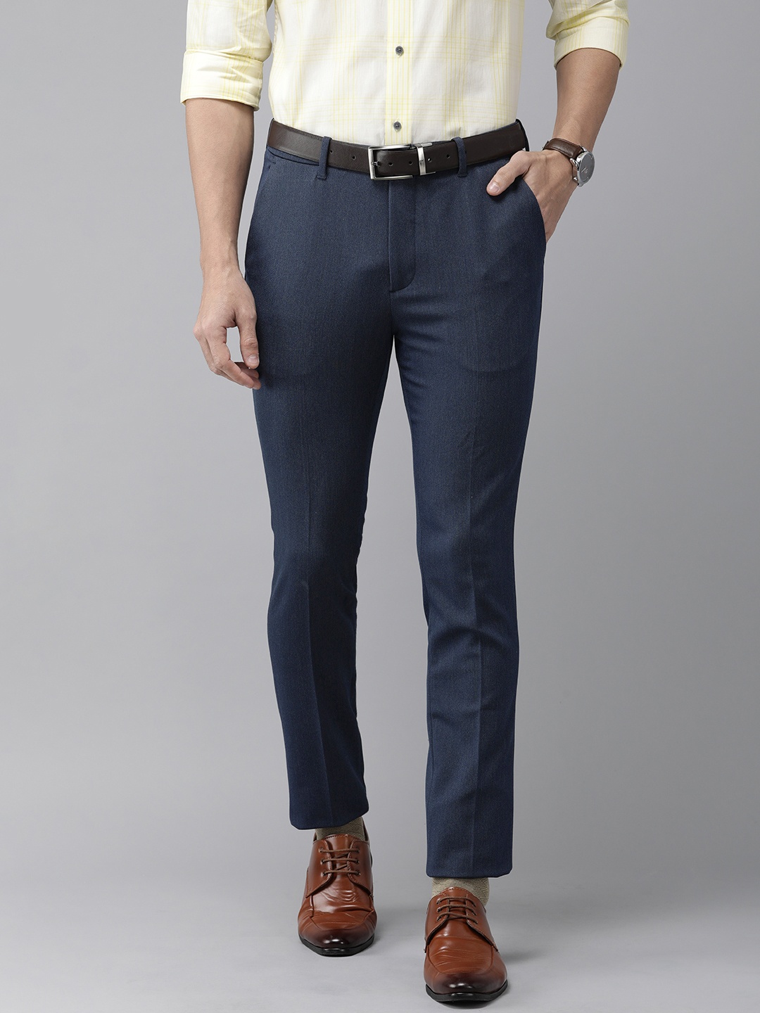 

Arrow New York Men Blue Slim Fit Formal Trousers