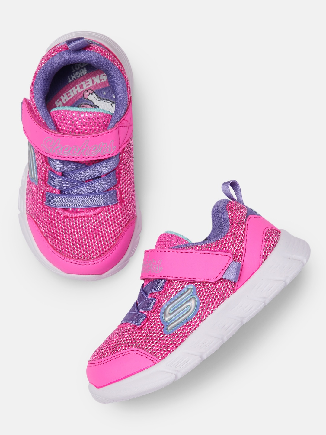 

Skechers Girls Pink & Purple Solid Comfy Flex Regular Sneakers