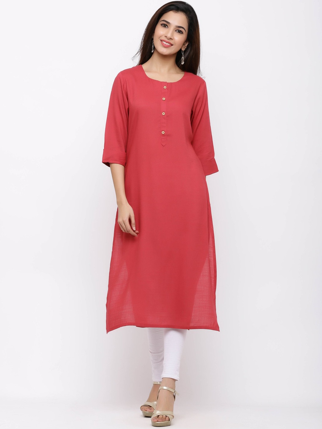 

ZOLA Women Pink Straight Kurta