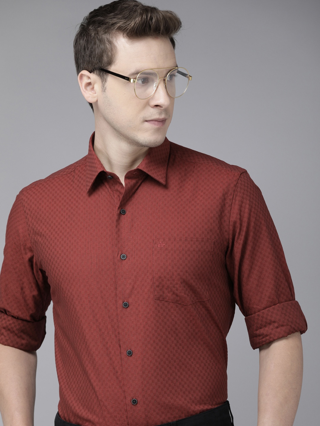 

Arrow New York Men Red Slim Fit Opaque Formal Shirt