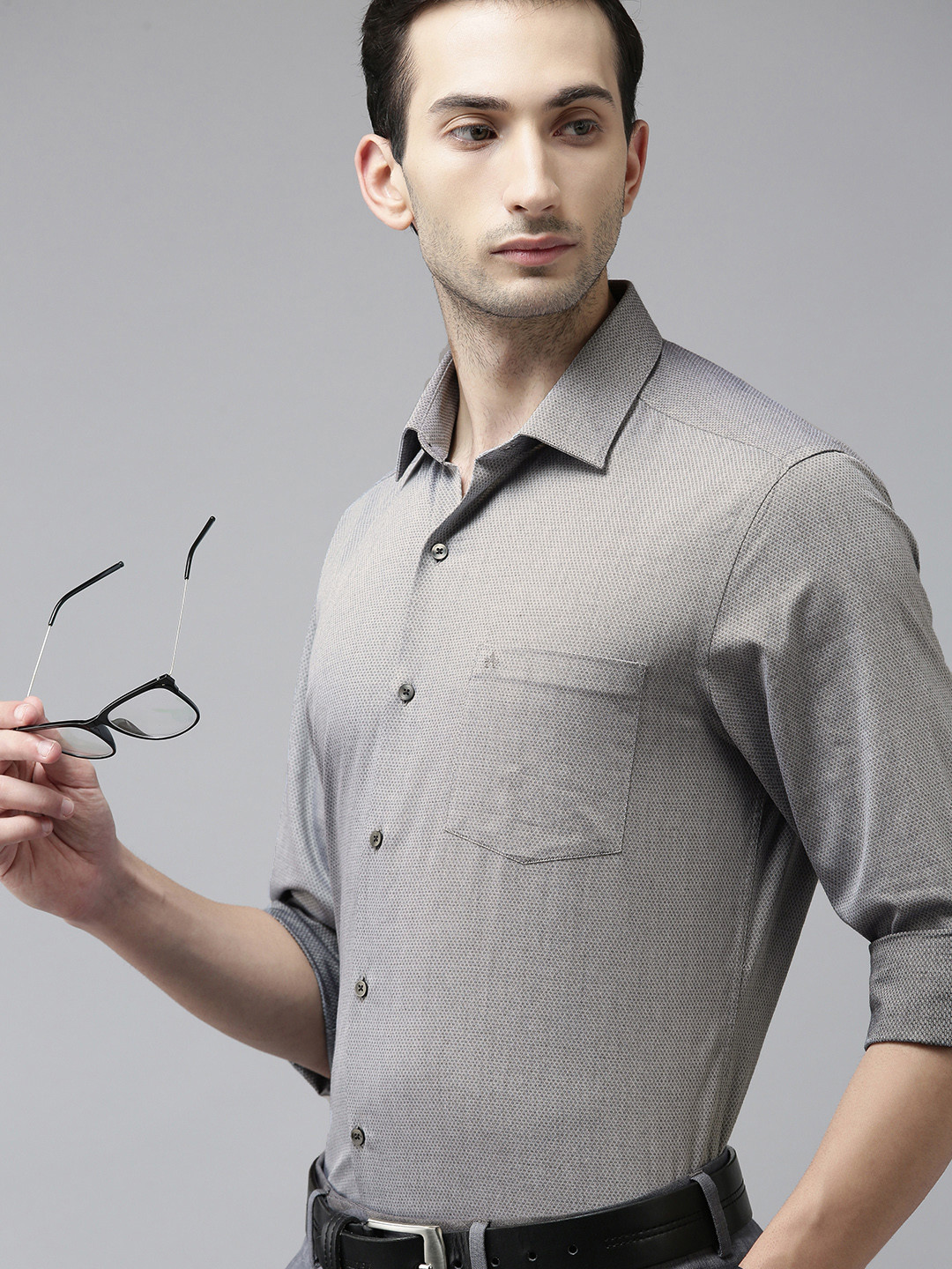 

Arrow Men Grey Slim Fit Opaque Formal Shirt