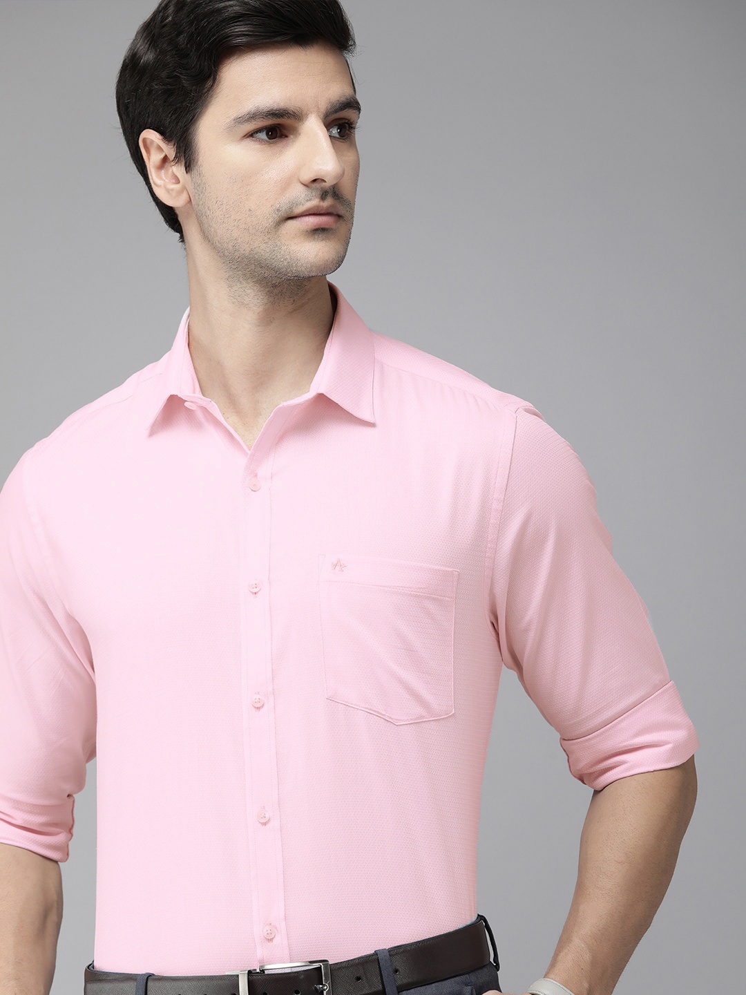 

Arrow Men Pink Opaque Pure Cotton Formal Shirt